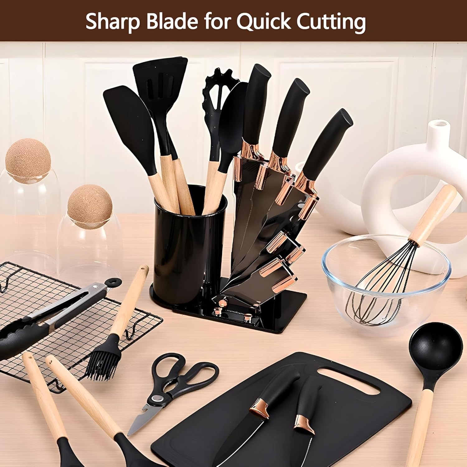 Premium Silicone Kitchen Utensil Set, Best price in Bangladesh – Aminsuk WoodPro Kitchen Tools thumbnail 8