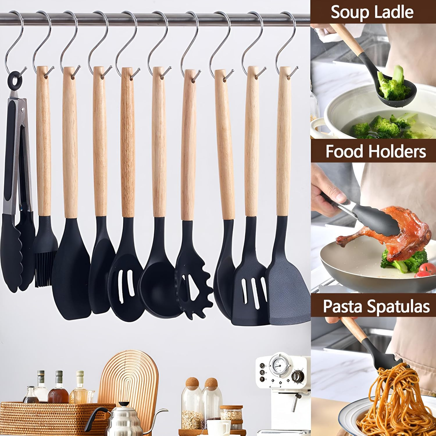 Premium Silicone Kitchen Utensil Set, Best price in Bangladesh – Aminsuk WoodPro Kitchen Tools thumbnail 10