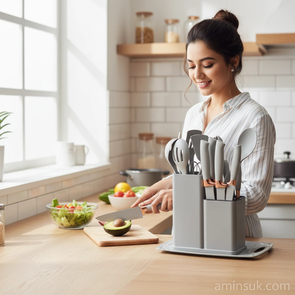 Premium Silicone Kitchen Utensil Set, Best price in Bangladesh – Aminsuk WoodPro Kitchen Tools thumbnail 11