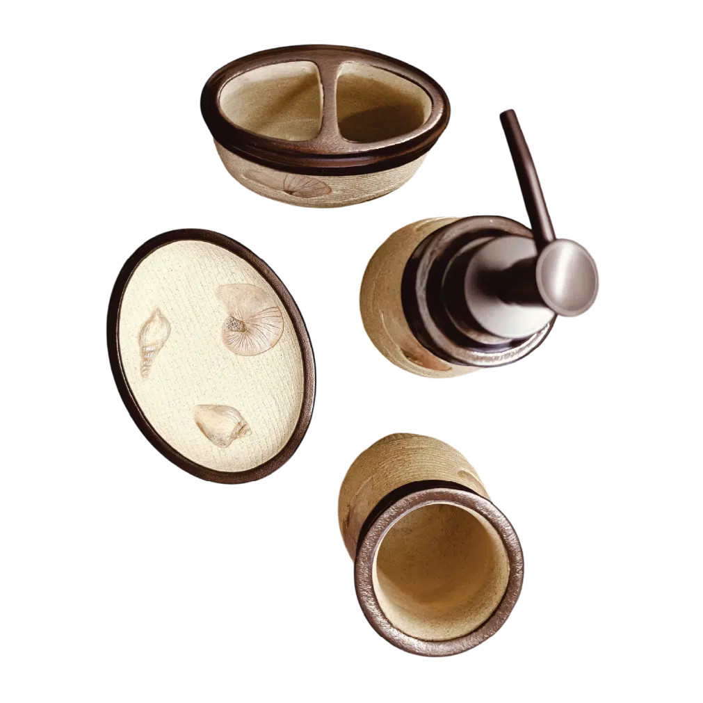 Premium Aqua Shell Bathroom Accessories Set thumbnail 6