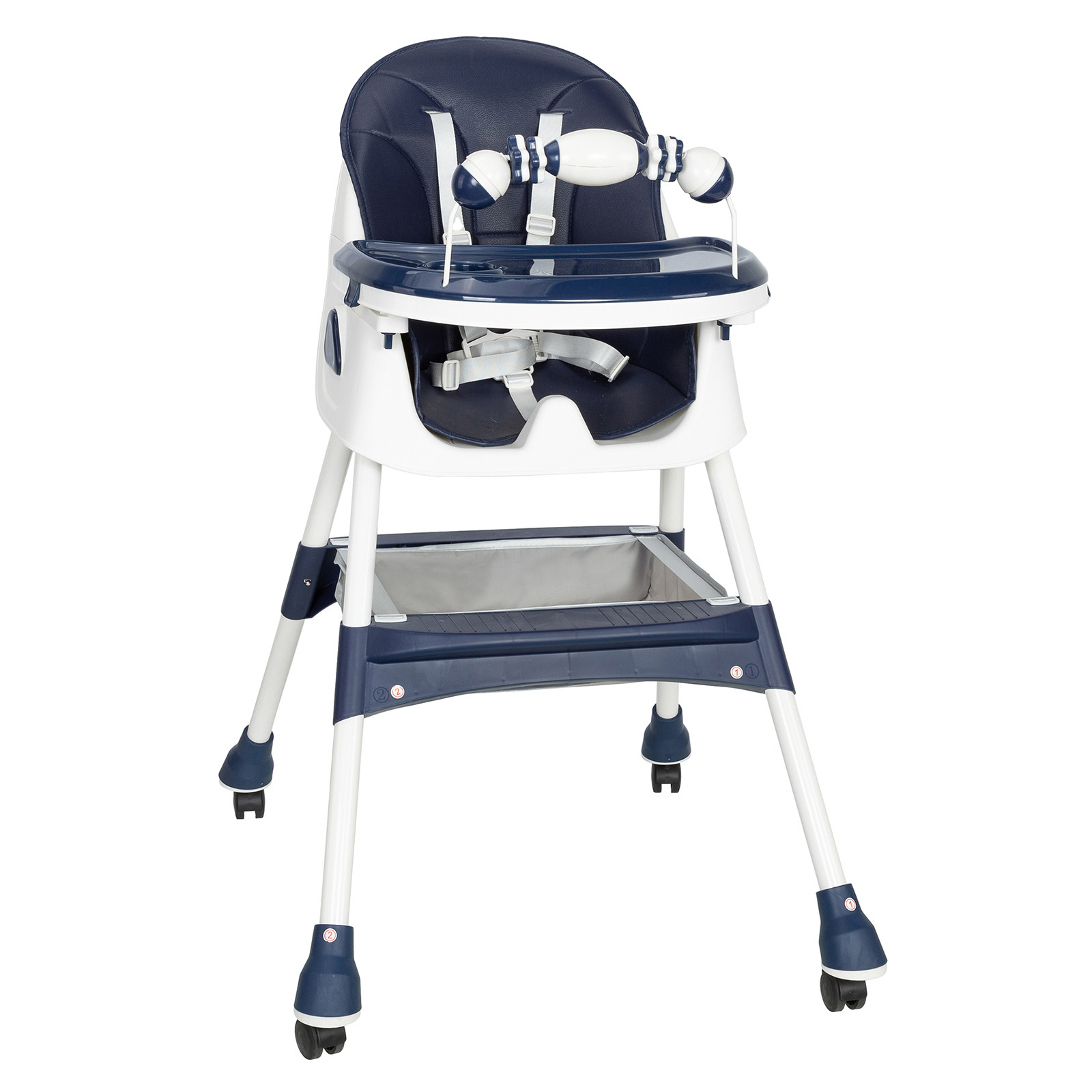 Premium Baby Dining High Chair with Safety Belt & Feeding Tray thumbnail 4