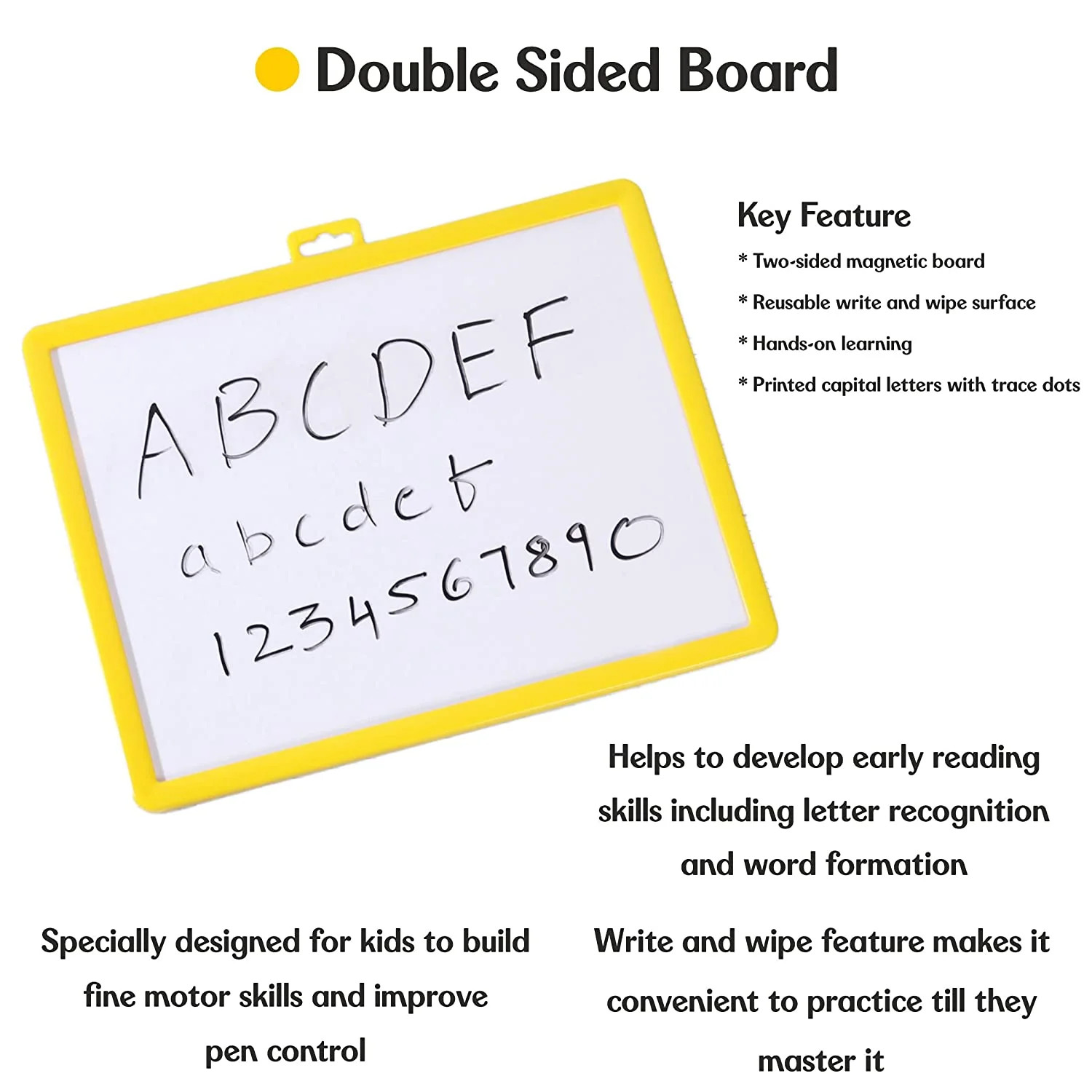 Magnetic Alphabets and Numbers with Double Sided Board
