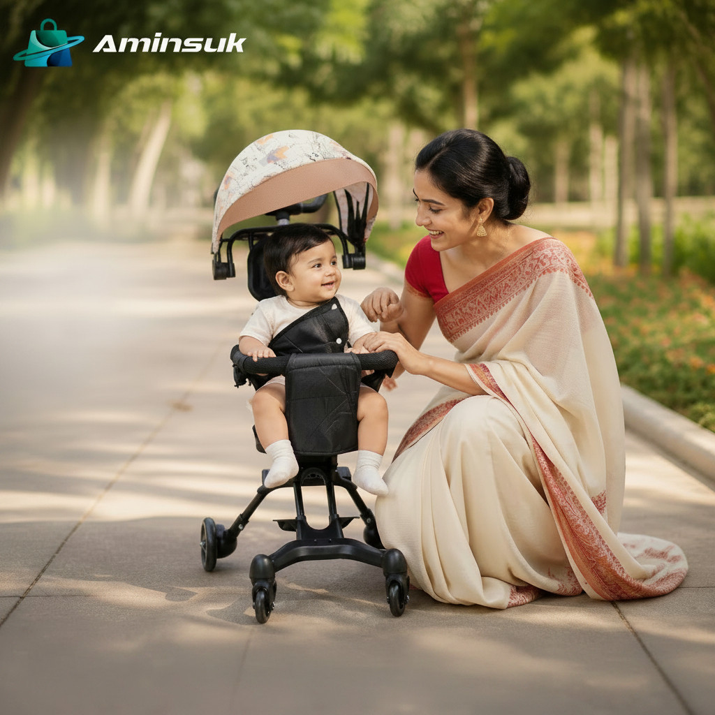 Premium Foldable Baby Stroller with Canopy – Lightweight, Safe & Comfortable Baby Stroller