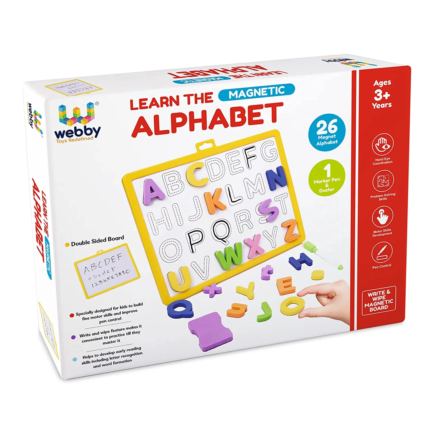 Magnetic Alphabets and Numbers with Double Sided Board