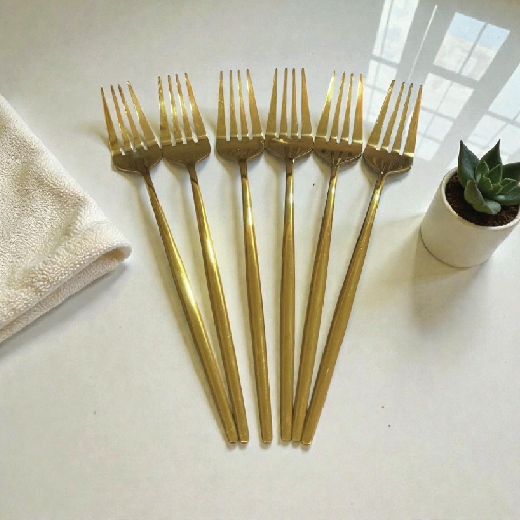AurumGold Luxury Fork Set (6 Pieces)