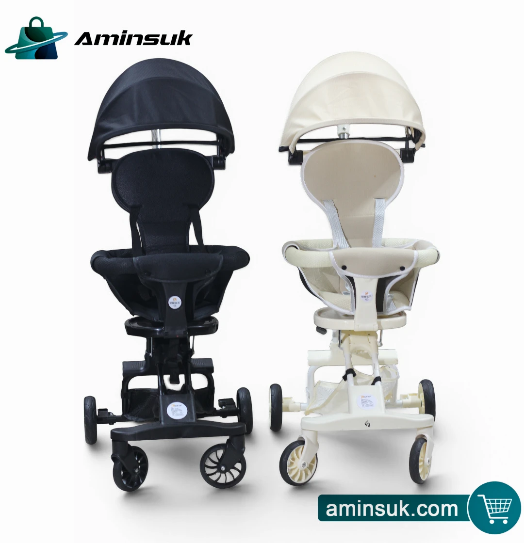 Premium Baby Tricycle Stroller with Canopy | Foldable Kids Push Trike