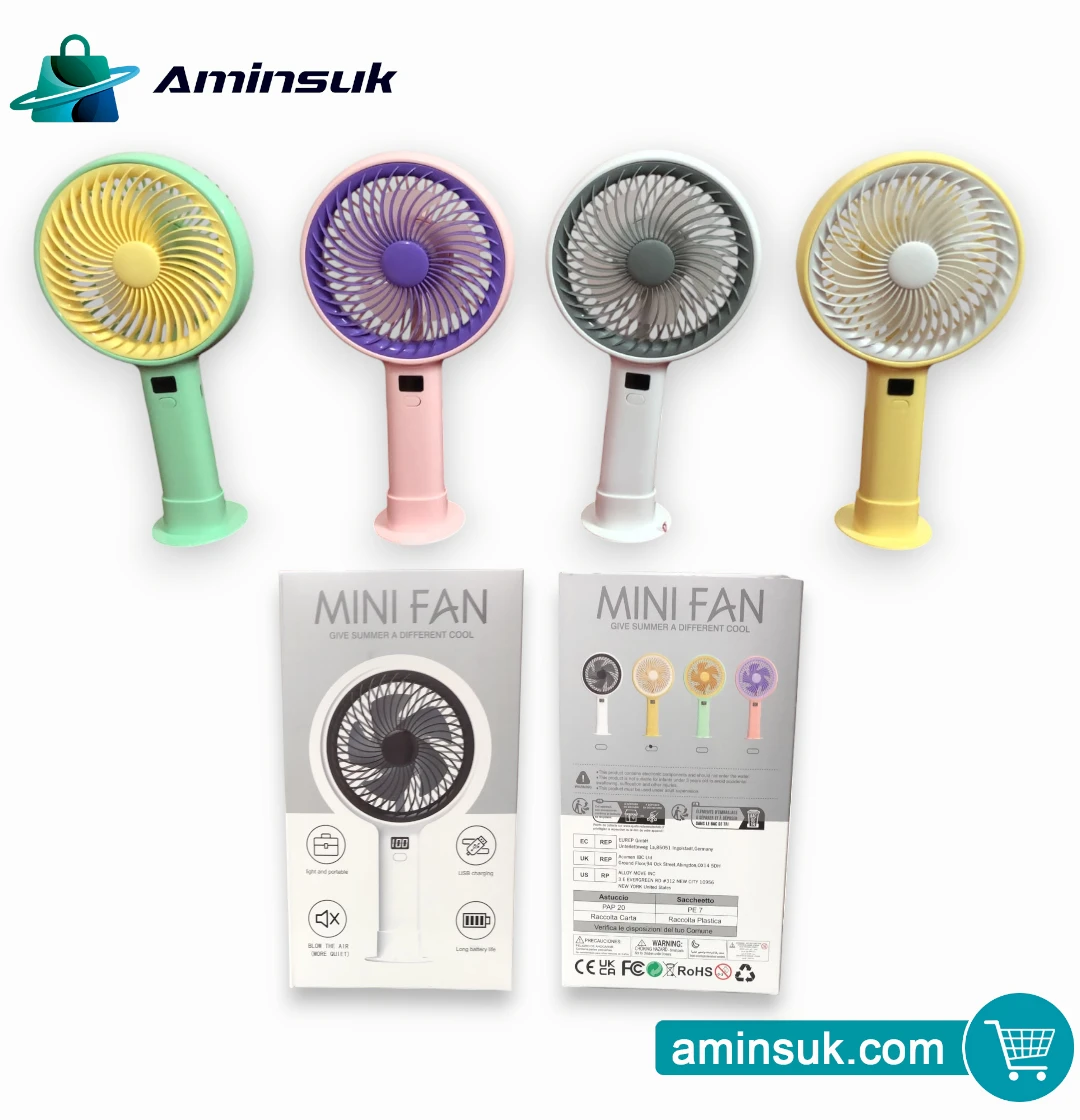 Rechargeable Mini Fan | Portable Table & Hand Fan | USB Charging Mini Fan