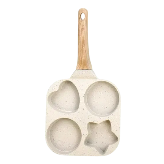 4-Cup Non-Stick Aluminum Egg Frying Pan | Multi-Shape Breakfast Skillet