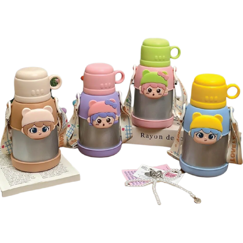 Kids Thermos Bottle 316 Stainless Steel – Leakproof Straw Cute