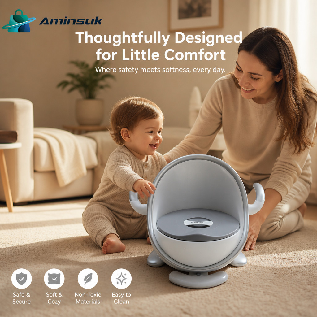 Kids Baby Potty Chair Plastic Toilet Seat With Soft Cushion Baby Potty Trainer