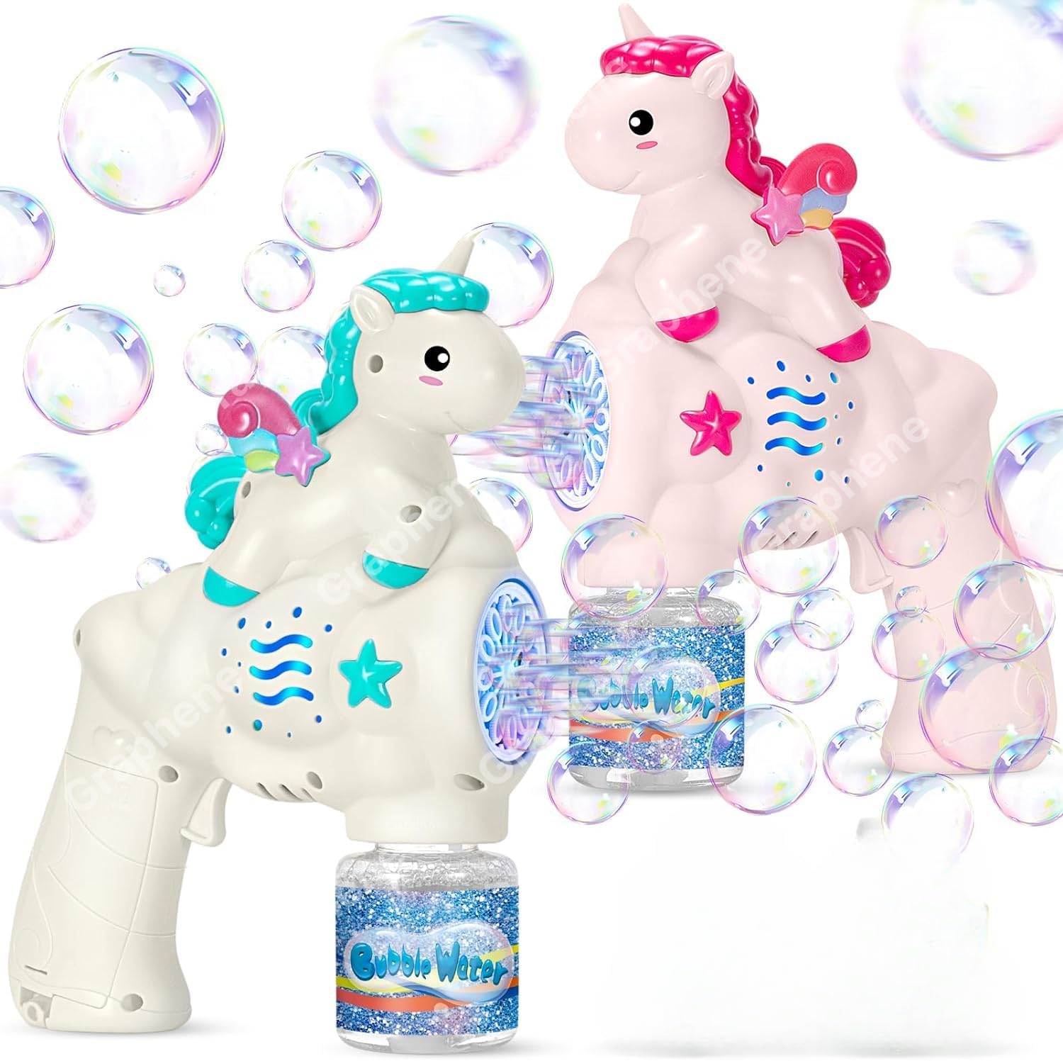 Unicorn Bubble Gun Machine for Kids – Automatic Light & Music Bubble Toy