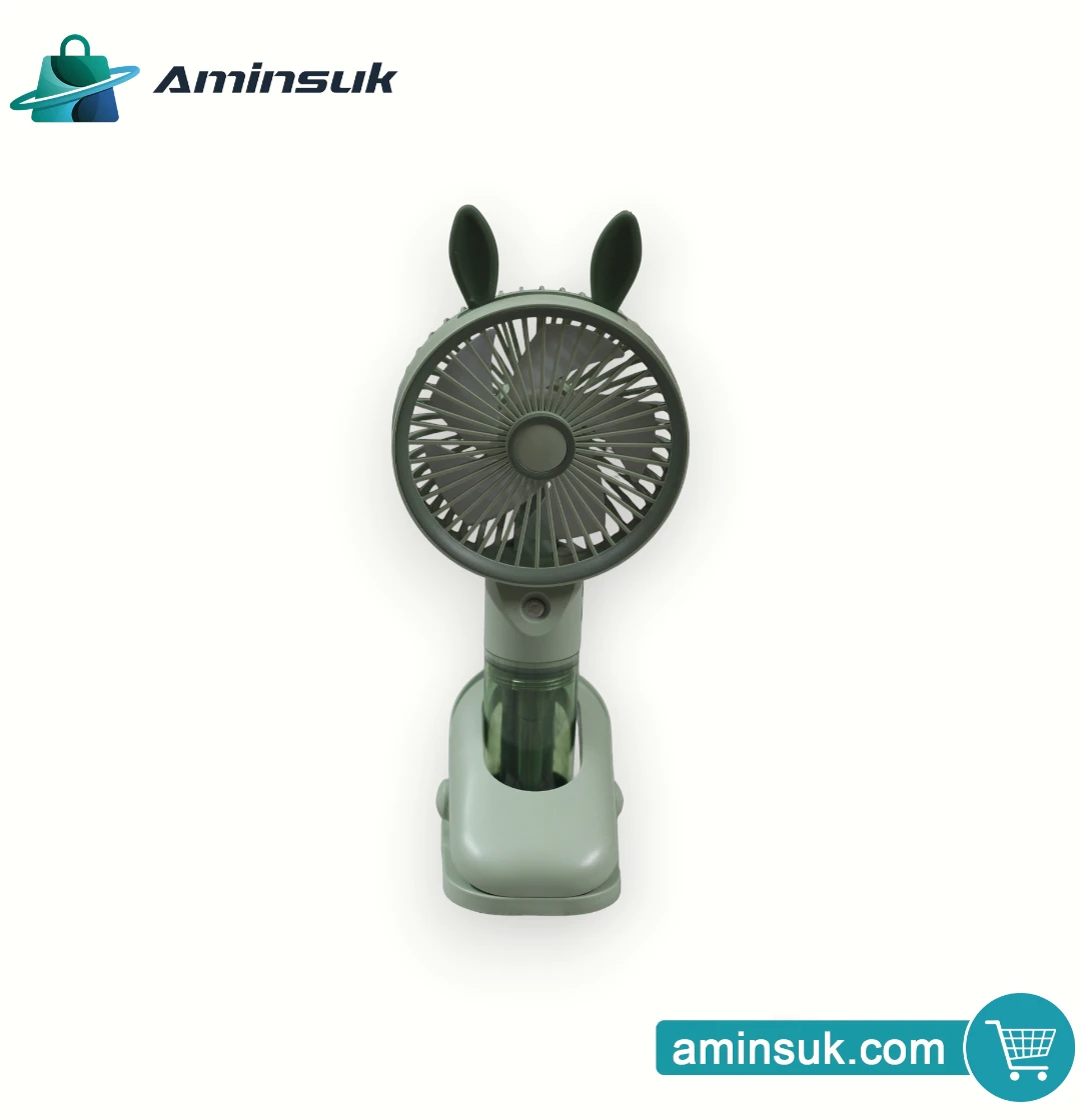 Bunny Ear Portable Mini Fan with Water Mist Spray thumbnail 5