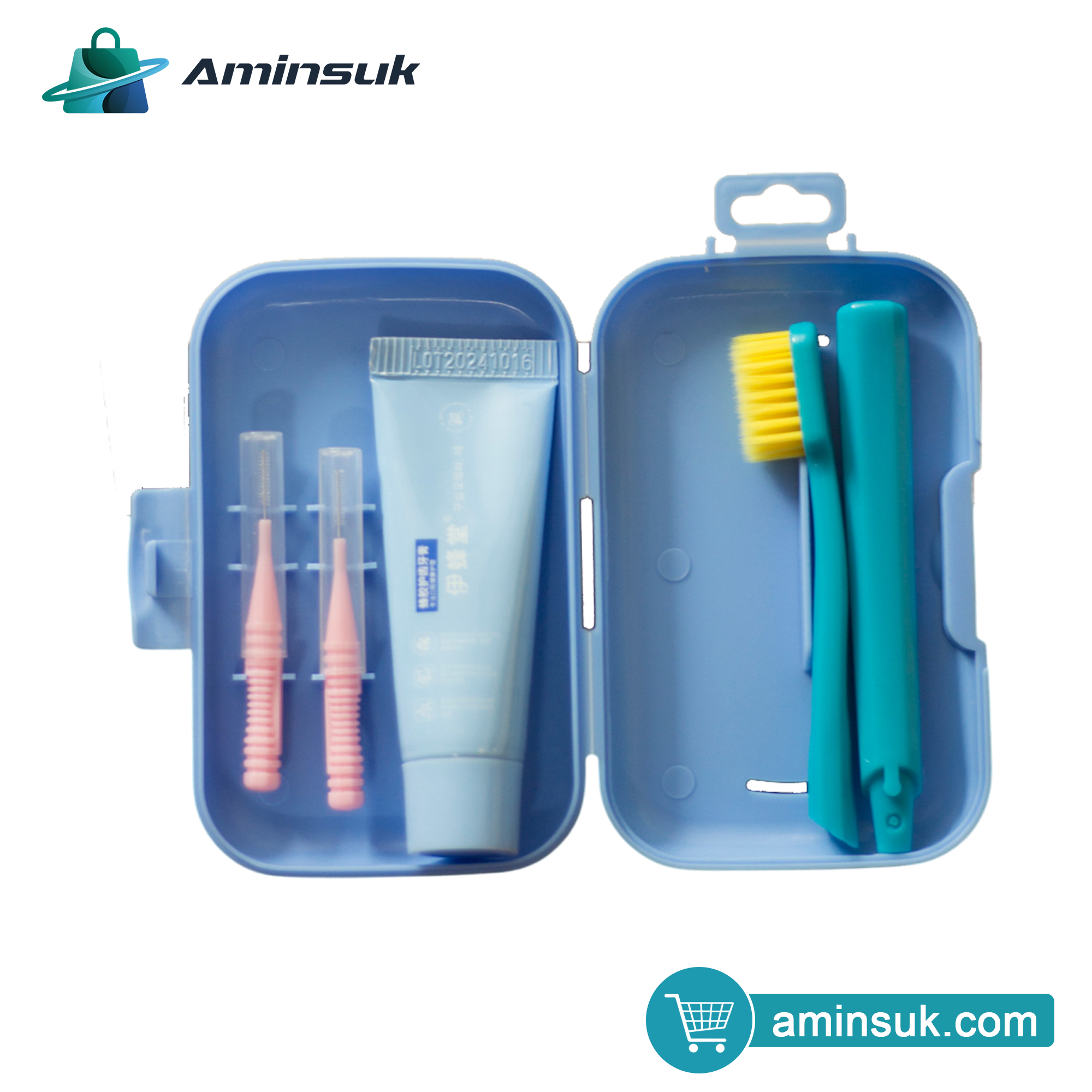 Foldable Toothbrush Set with Toothpaste Tube & Storage Case thumbnail 5