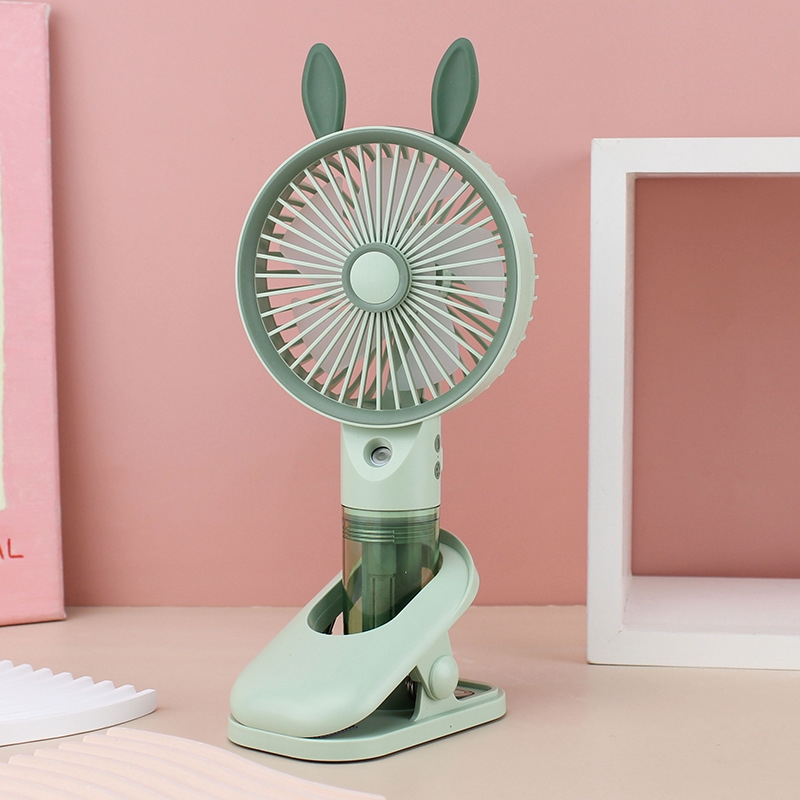 Bunny Ear Portable Mini Fan with Water Mist Spray thumbnail 4