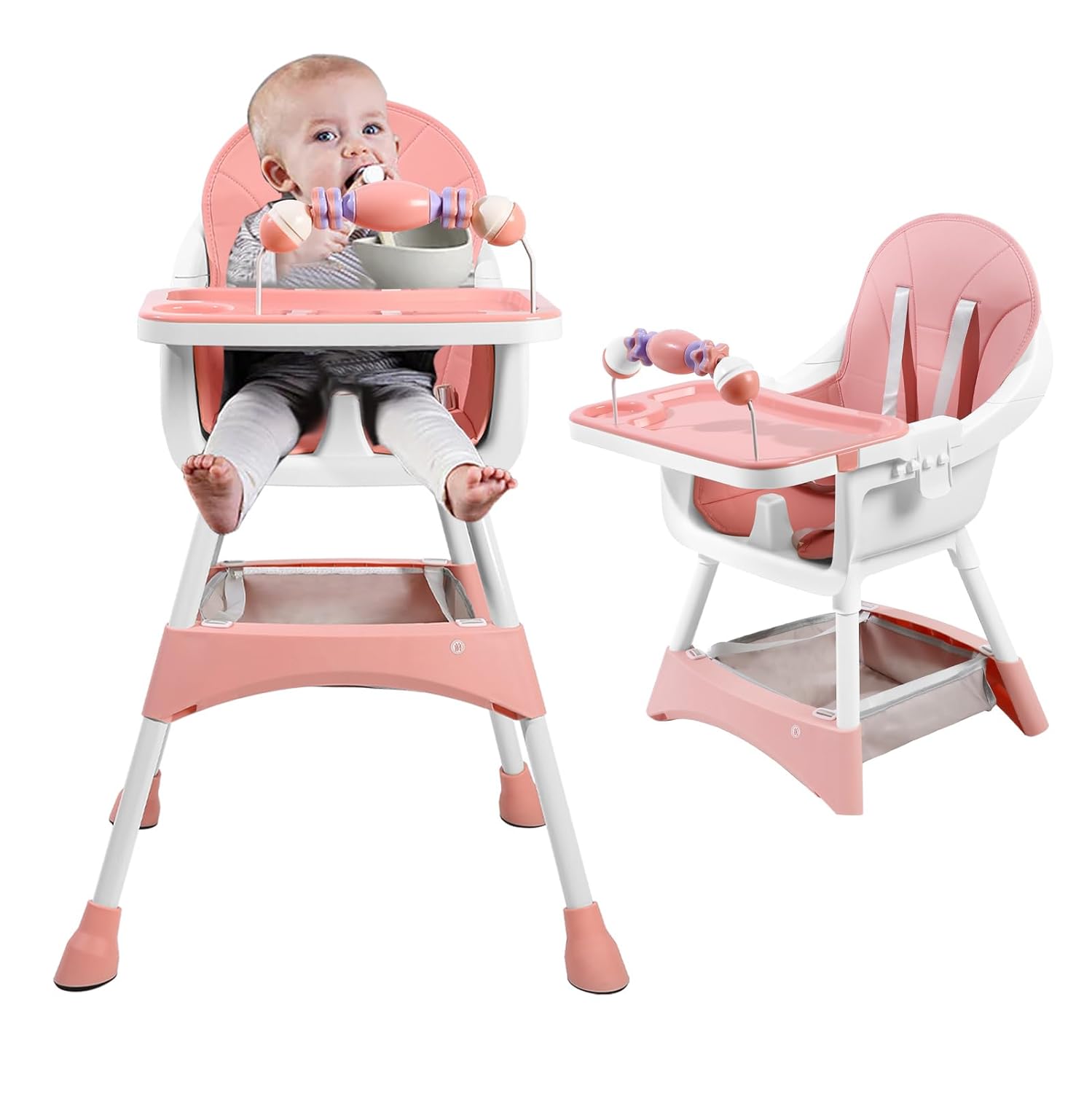 Premium Baby Dining High Chair with Safety Belt & Feeding Tray thumbnail 10