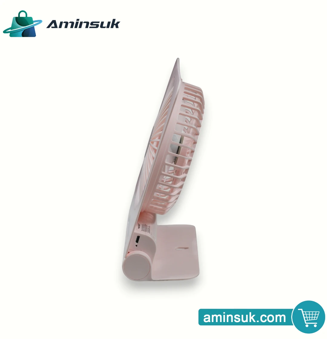 Folding Ultra-Thin Rechargeable Fan | LED Light Portable Table Fan thumbnail 8