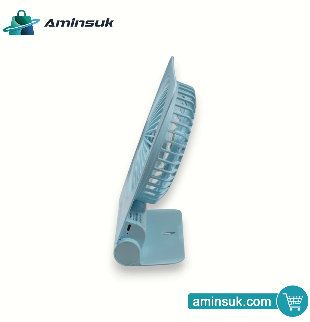 Folding Ultra-Thin Rechargeable Fan | LED Light Portable Table Fan thumbnail 5