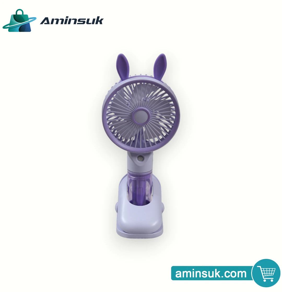 Bunny Ear Portable Mini Fan with Water Mist Spray thumbnail 9