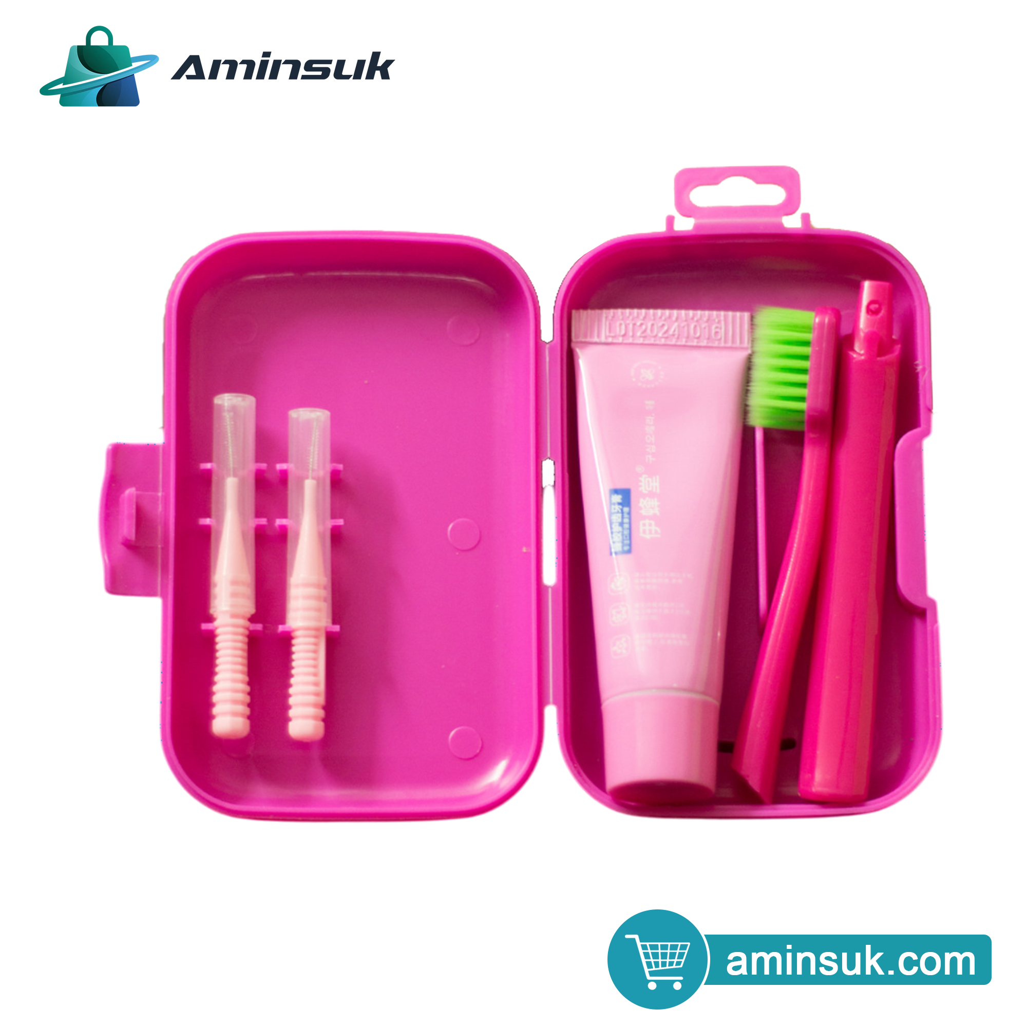 Foldable Toothbrush Set with Toothpaste Tube & Storage Case thumbnail 4