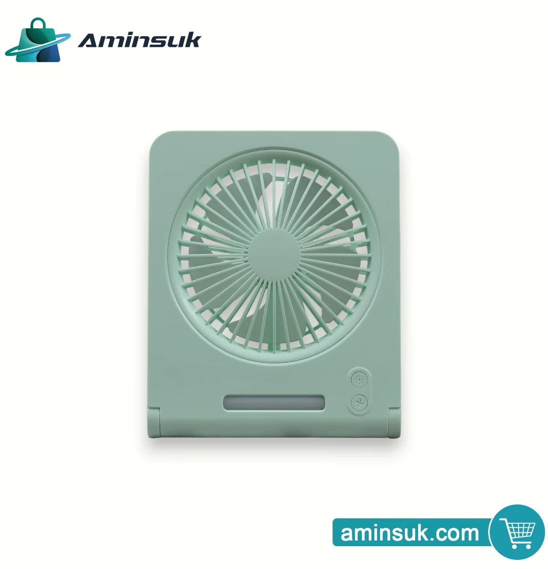 Folding Ultra-Thin Rechargeable Fan | LED Light Portable Table Fan thumbnail 10