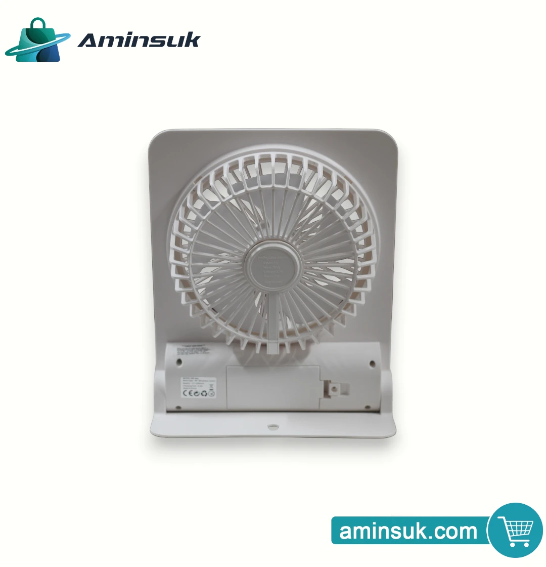 Folding Ultra-Thin Rechargeable Fan | LED Light Portable Table Fan thumbnail 3