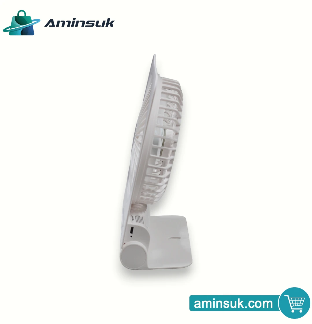 Folding Ultra-Thin Rechargeable Fan | LED Light Portable Table Fan thumbnail 2