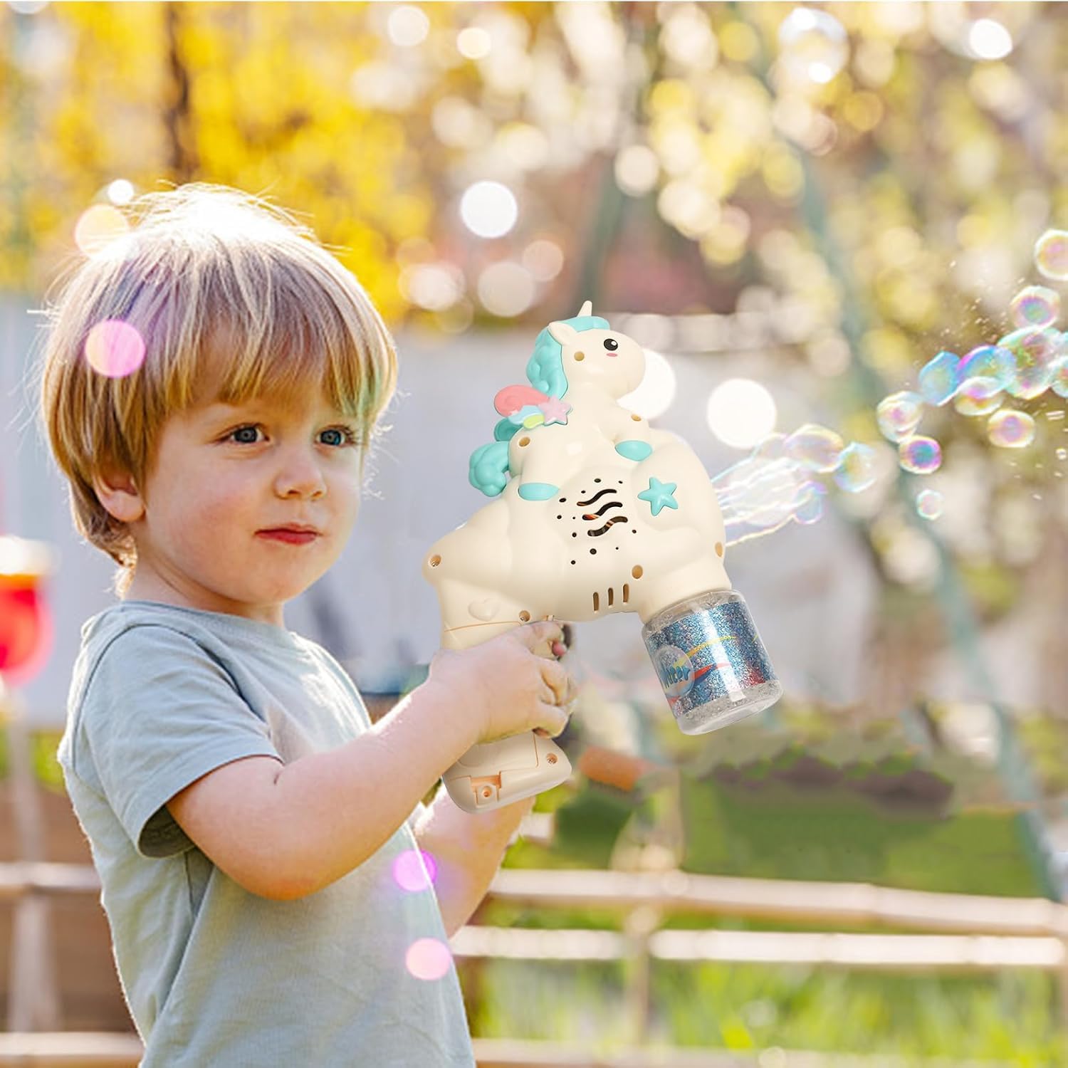 Unicorn Bubble Gun Machine for Kids – Automatic Light & Music Bubble Toy thumbnail 1