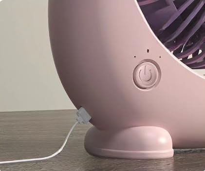Cute Mini Portable Desk Fan – USB Rechargeable Personal Cooling Fan thumbnail 5