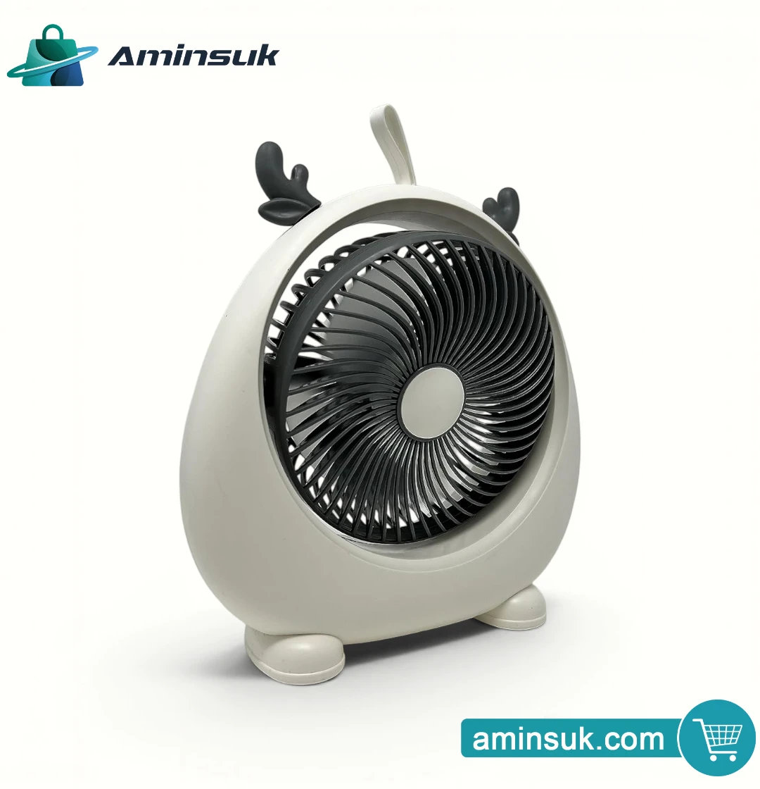 Cute Mini Portable Desk Fan – USB Rechargeable Personal Cooling Fan thumbnail 10