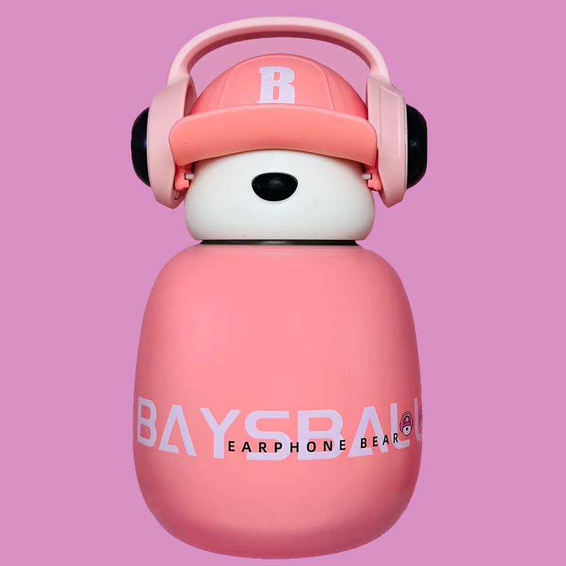 Cute Bear Kids Thermos Bottle | 316 Stainless Steel Insulated Water Bottle thumbnail 1