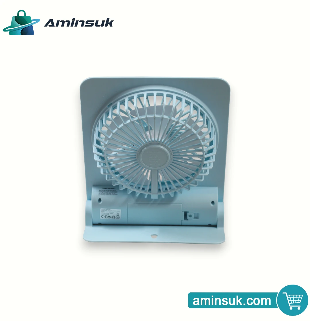 Folding Ultra-Thin Rechargeable Fan | LED Light Portable Table Fan thumbnail 6