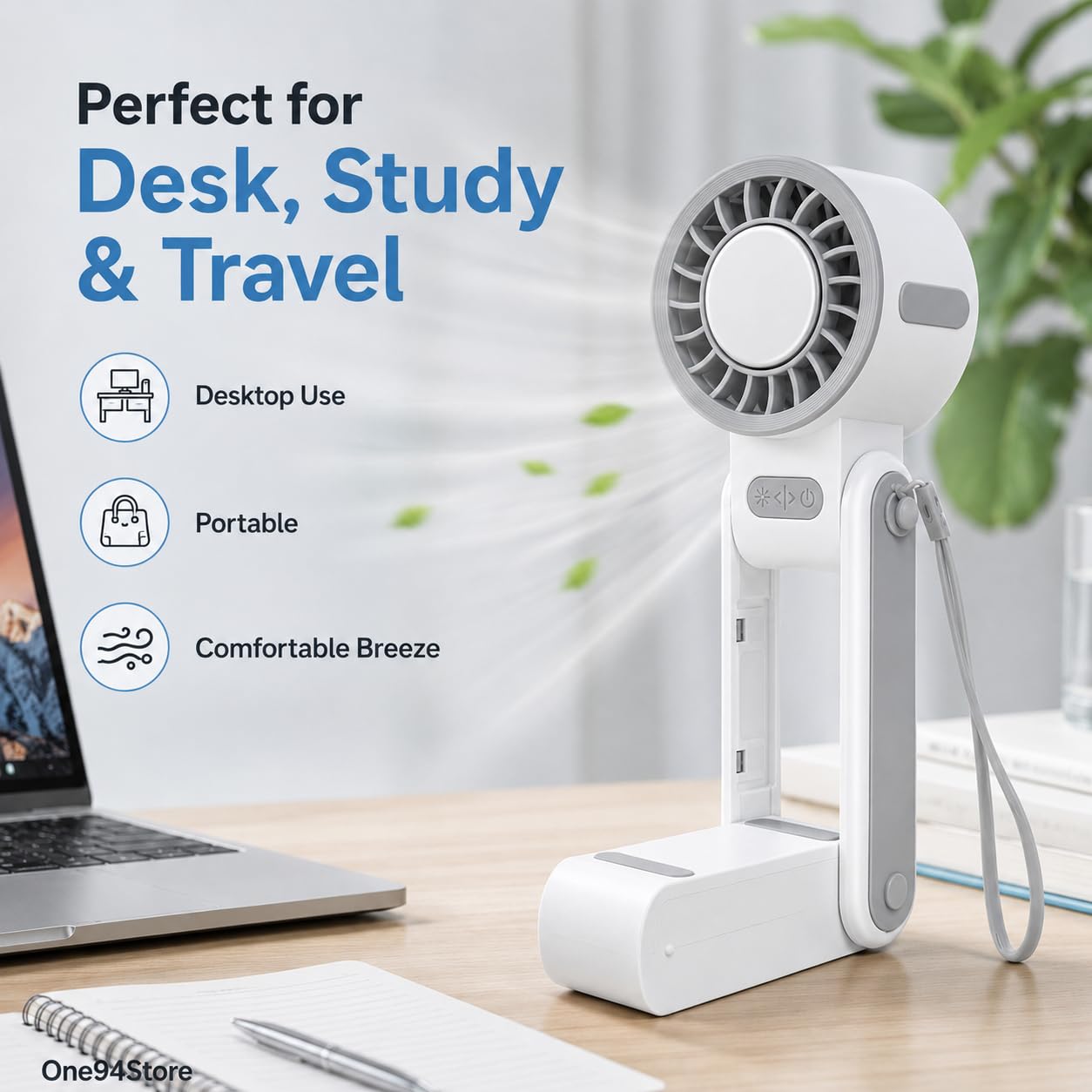 Ice Cooling Folding Fan – 180° Foldable Portable Mini Fan thumbnail 15