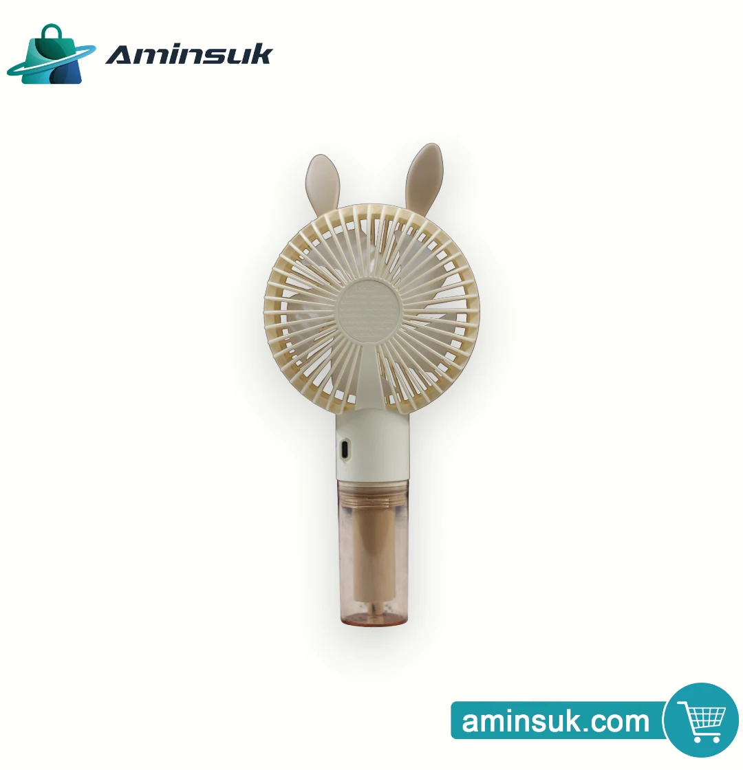 Bunny Ear Portable Mini Fan with Water Mist Spray thumbnail 3