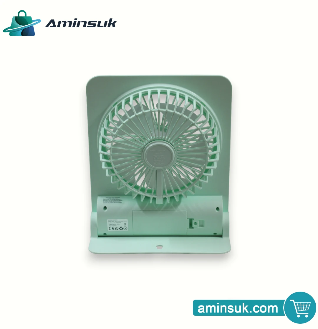 Folding Ultra-Thin Rechargeable Fan | LED Light Portable Table Fan thumbnail 12