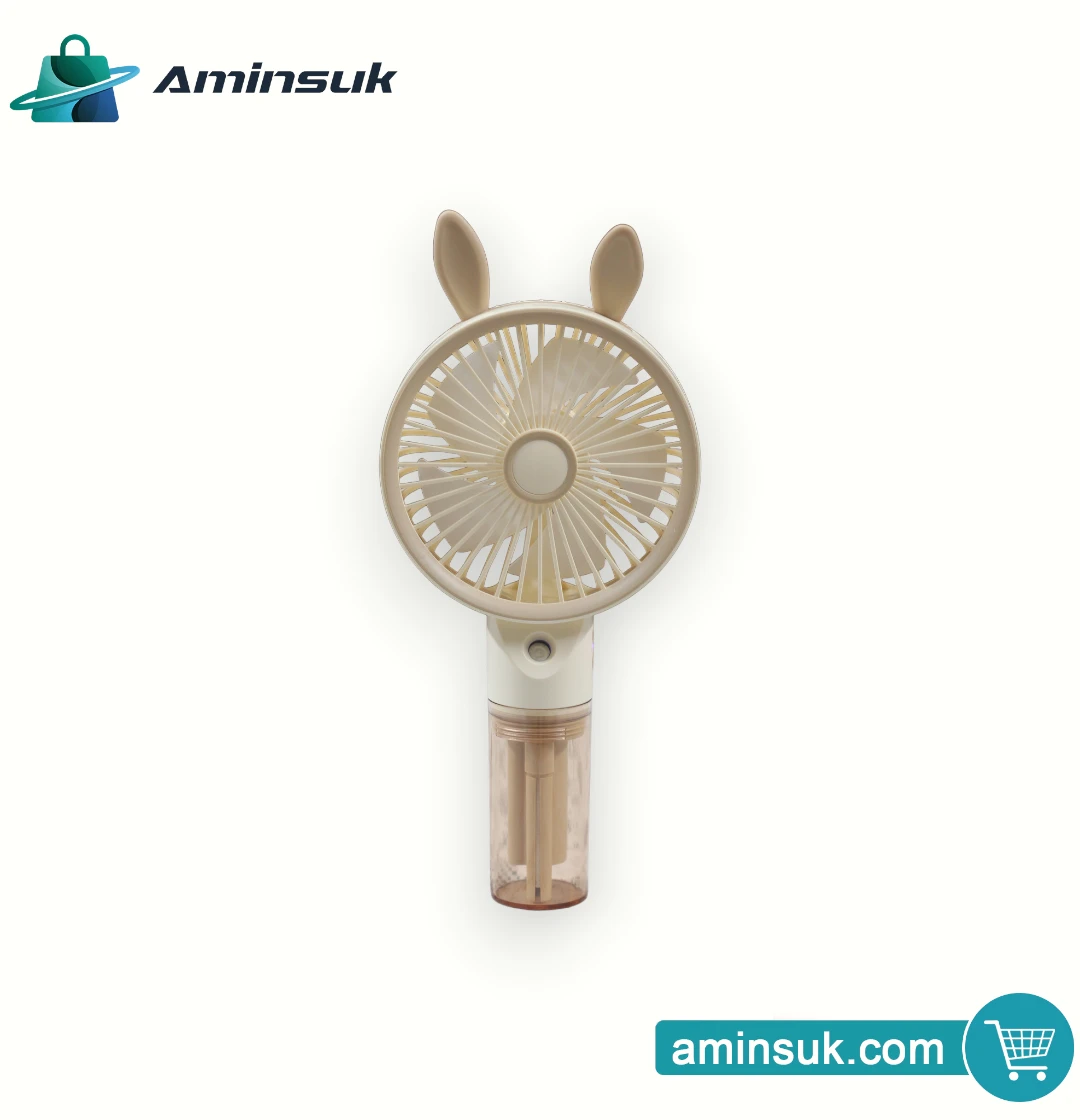 Bunny Ear Portable Mini Fan with Water Mist Spray thumbnail 2