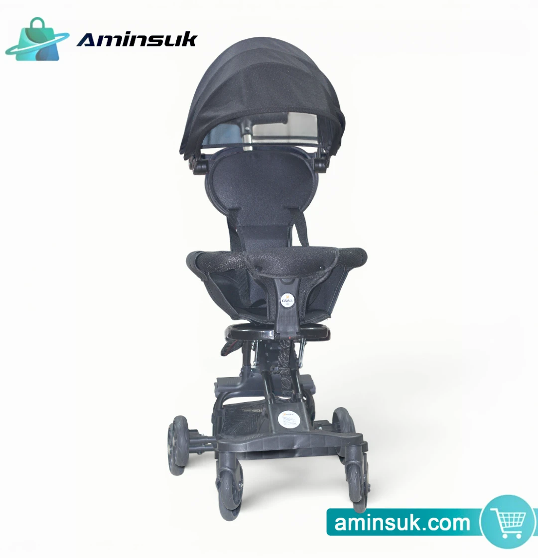 Premium Baby Tricycle Stroller with Canopy | Foldable Kids Push Trike thumbnail 2