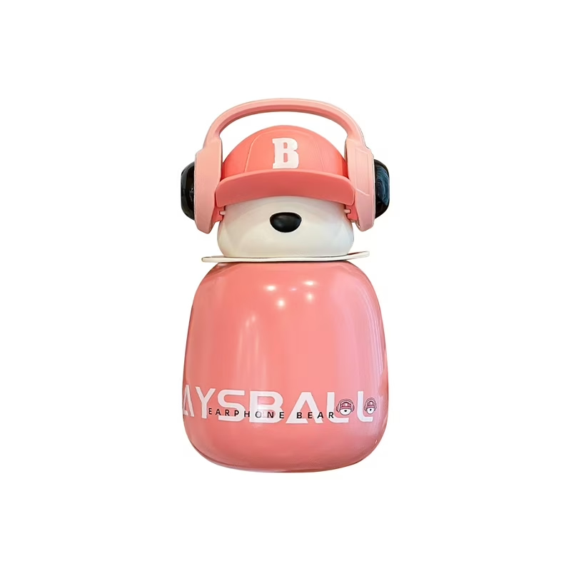 Cute Bear Kids Thermos Bottle | 316 Stainless Steel Insulated Water Bottle thumbnail 2