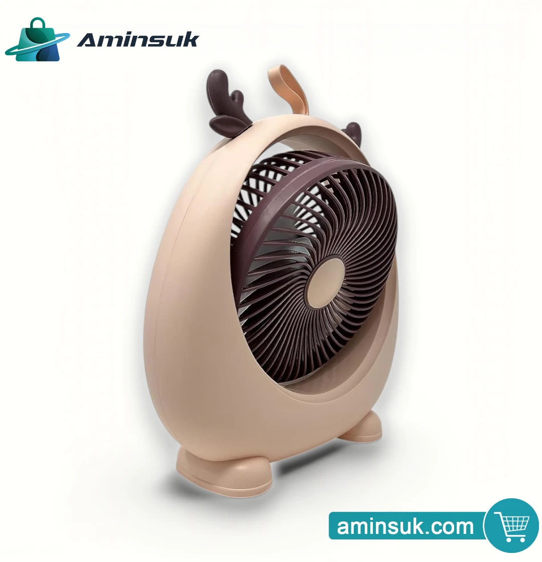 Cute Mini Portable Desk Fan – USB Rechargeable Personal Cooling Fan thumbnail 2