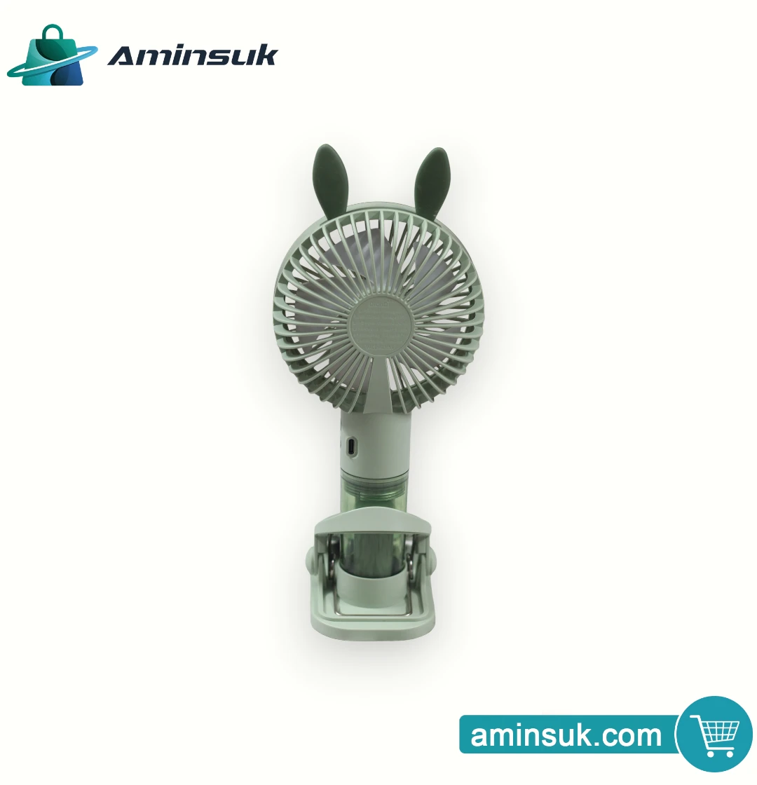 Bunny Ear Portable Mini Fan with Water Mist Spray thumbnail 6