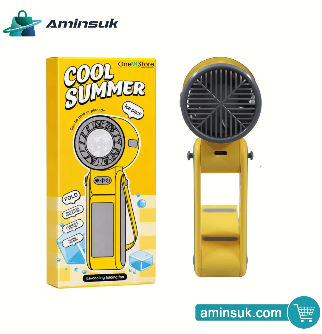 Ice Cooling Folding Fan – 180° Foldable Portable Mini Fan thumbnail 16