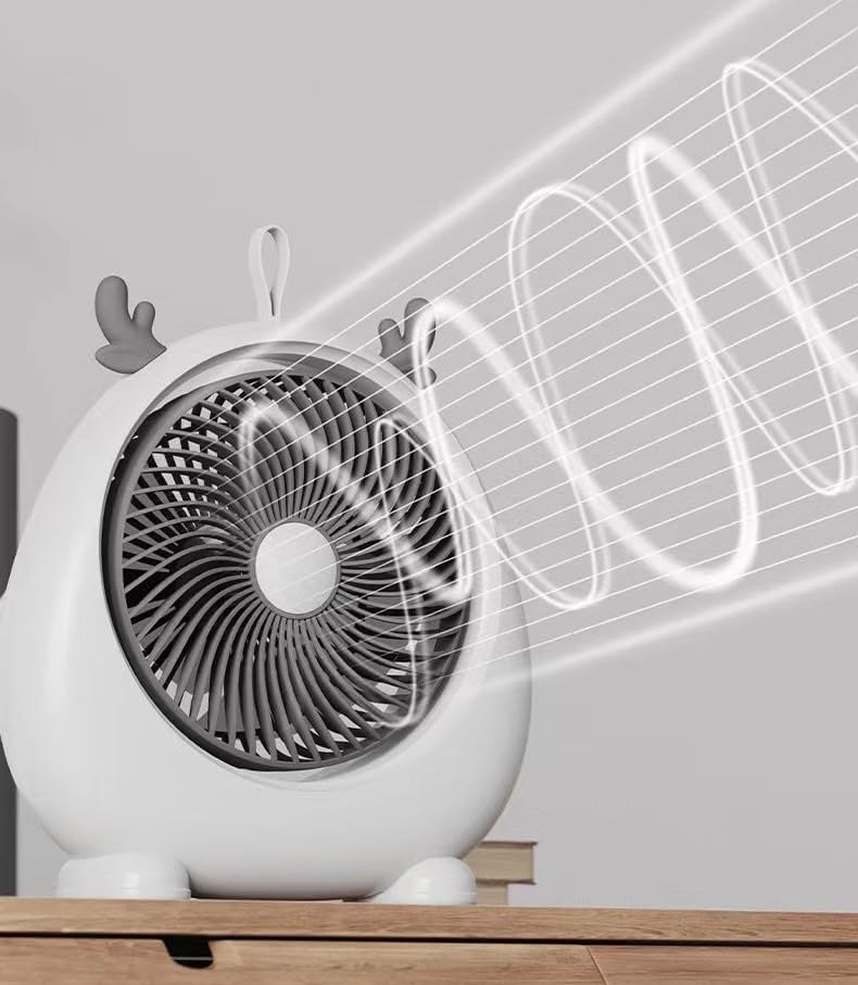 Cute Mini Portable Desk Fan – USB Rechargeable Personal Cooling Fan thumbnail 9