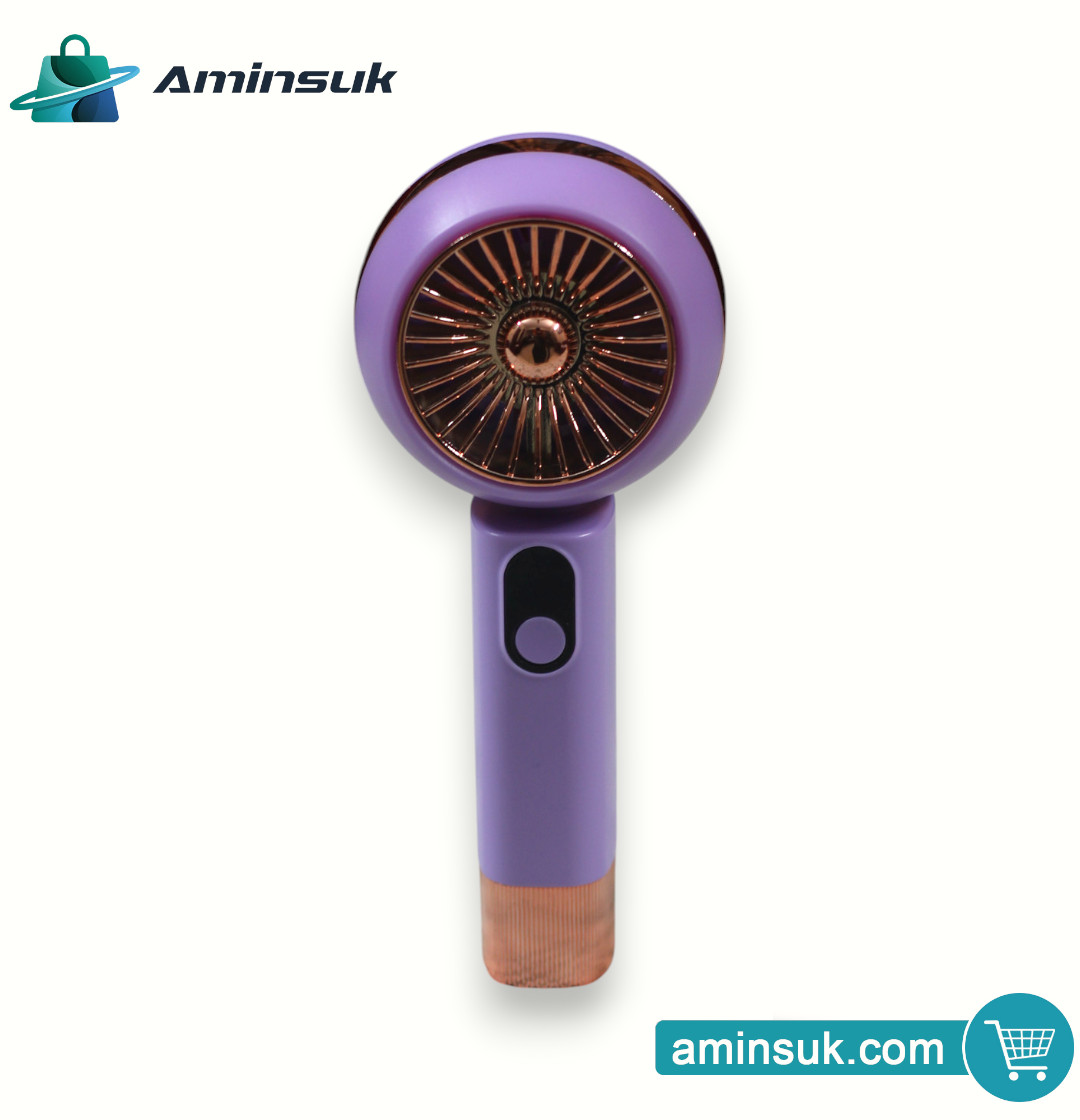 USB Rechargeable Portable Handheld Mini Fan | 3-Speed Cooling Fan with LED Light thumbnail 2