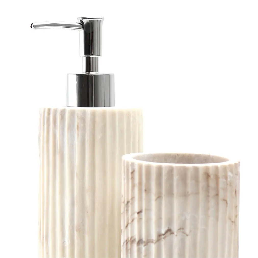 Premium White Resin Bathroom Accessory Set – 3 Piece thumbnail 4
