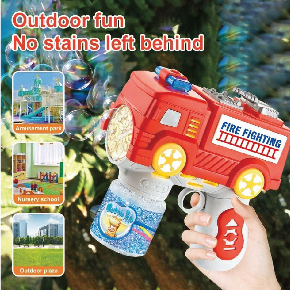 Fire Truck Electric Bubble Gun for Kids thumbnail 2
