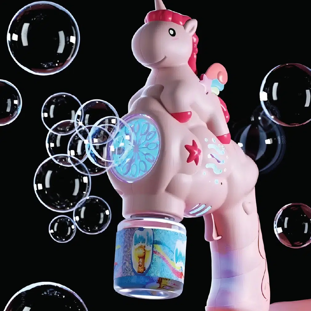 Unicorn Bubble Gun Machine for Kids – Automatic Light & Music Bubble Toy thumbnail 4