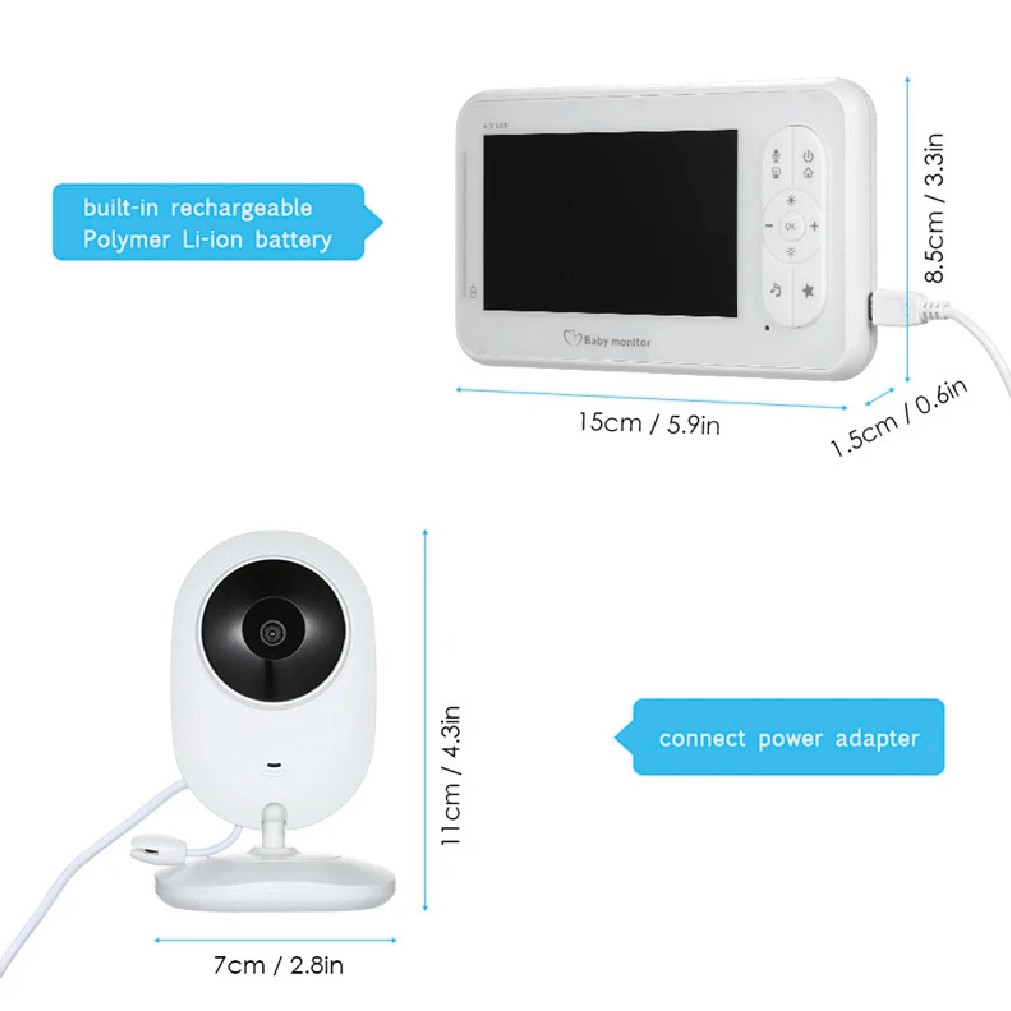 Baby Monitor 4.3 Inch HD Wireless Camera – Smart & Secure Parenting Solution in Bangladesh thumbnail 7