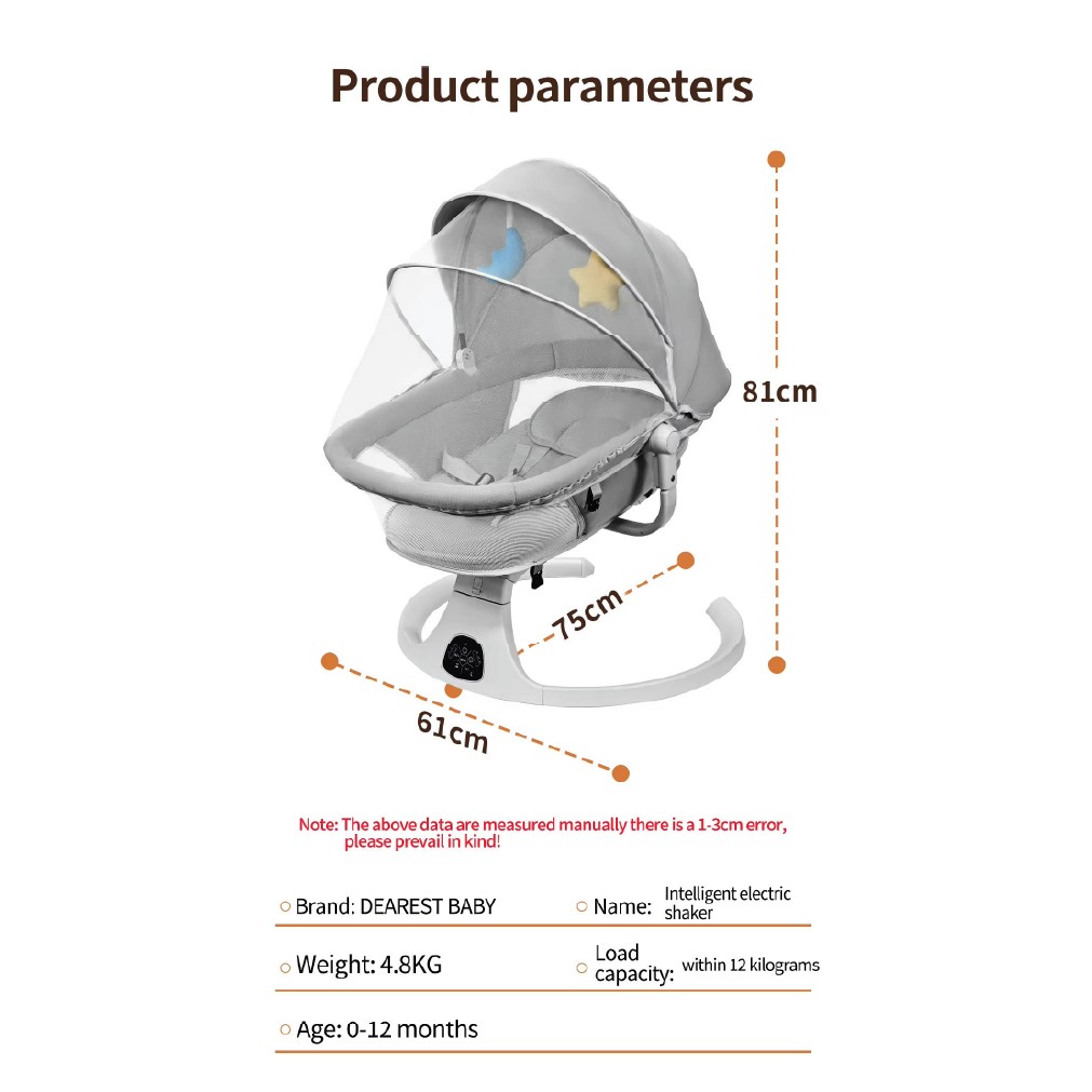 SmartSooth Electric Baby Swing Cradle thumbnail 2