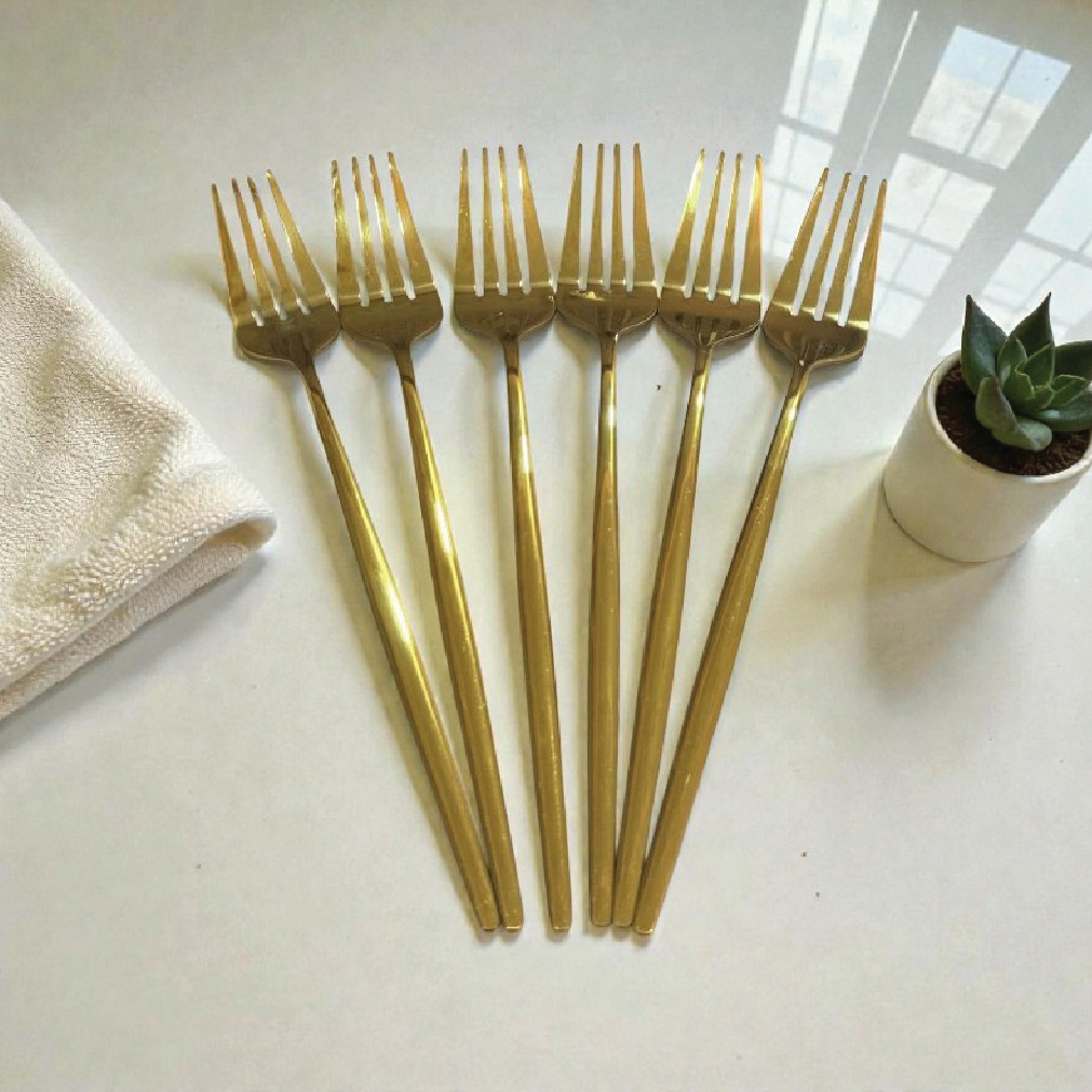 AurumGold Luxury Fork Set (6 Pieces) thumbnail 2
