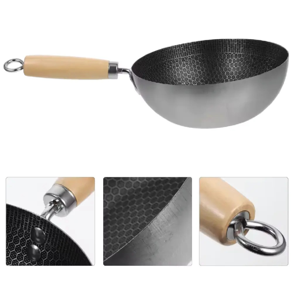 22cm Honeycomb Stainless Steel Non-Stick Frying Pan thumbnail 5