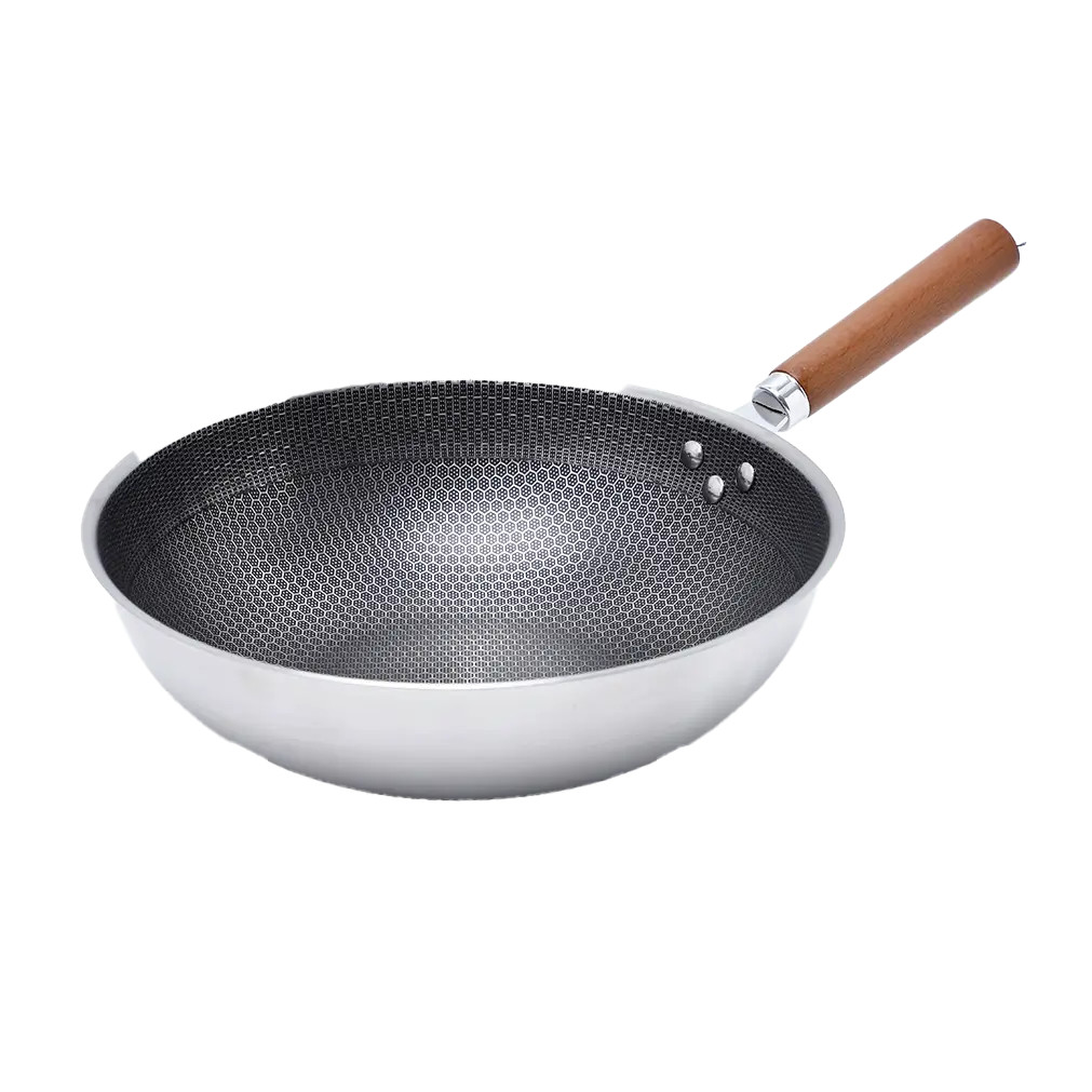 22cm Honeycomb Stainless Steel Non-Stick Frying Pan thumbnail 6